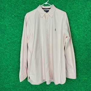 Ralph Lauren Pink and White striped dress shirt